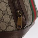 GUCCI GG Supreme Web Sherry Line Ophidia Hand Bag PVC Beige Gold Auth 148599SAM-23