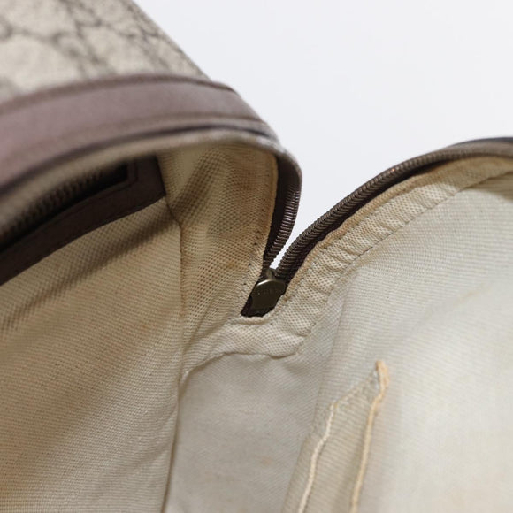 GUCCI GG Supreme Web Sherry Line Ophidia Hand Bag PVC Beige Gold Auth 148599SAM