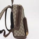 GUCCI GG Supreme Web Sherry Line Ophidia Hand Bag PVC Beige Gold Auth 148599SAM-5