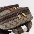 GUCCI GG Supreme Web Sherry Line Ophidia Hand Bag PVC Beige Gold Auth 148599SAM-7
