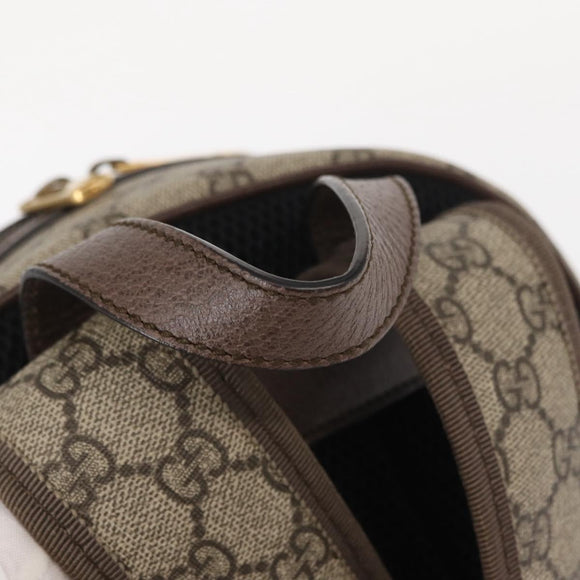 GUCCI GG Supreme Web Sherry Line Ophidia Hand Bag PVC Beige Gold Auth 148599SAM