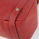 GUCCI Tote Bag Leather Red Gold 130736 Auth 148617-10