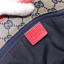 GUCCI Tote Bag Leather Red Gold 130736 Auth 148617-15