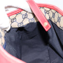 GUCCI Tote Bag Leather Red Gold 130736 Auth 148617-17