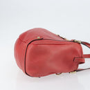 GUCCI Tote Bag Leather Red Gold 130736 Auth 148617-4