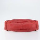 GUCCI Tote Bag Leather Red Gold 130736 Auth 148617-9