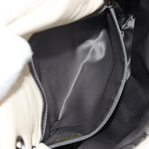 CHANEL Shoulder Bag Lamb Skin White Silver CC Auth 148619AV