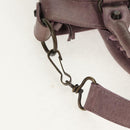 BALENCIAGA The City Hand Bag Leather 2way Purple 103208 Auth 148620V-11