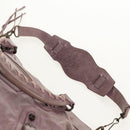 BALENCIAGA The City Hand Bag Leather 2way Purple 103208 Auth 148620V-12