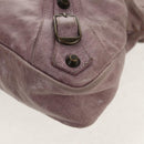 BALENCIAGA The City Hand Bag Leather 2way Purple 103208 Auth 148620V-15