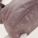 BALENCIAGA The City Hand Bag Leather 2way Purple 103208 Auth 148620V-16