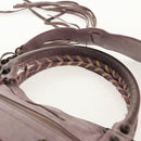 BALENCIAGA The City Hand Bag Leather 2way Purple 103208 Auth 148620V-8