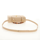 GUCCI Bamboo Hand Bag Leather 2way Beige Gold Auth 148621V-8