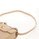 GUCCI Bamboo Hand Bag Leather 2way Beige Gold Auth 148621V-17