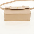 GUCCI Bamboo Hand Bag Leather 2way Beige Gold Auth 148621V-6