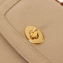GUCCI Bamboo Hand Bag Leather 2way Beige Gold Auth 148621V-22