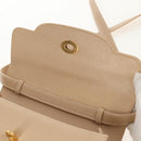 GUCCI Bamboo Hand Bag Leather 2way Beige Gold Auth 148621V-23