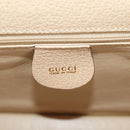 GUCCI Bamboo Hand Bag Leather 2way Beige Gold Auth 148621V-24