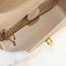 GUCCI Bamboo Hand Bag Leather 2way Beige Gold Auth 148621V-9