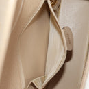 GUCCI Bamboo Hand Bag Leather 2way Beige Gold Auth 148621V-28