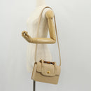 GUCCI Bamboo Hand Bag Leather 2way Beige Gold Auth 148621V-29