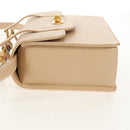 GUCCI Bamboo Hand Bag Leather 2way Beige Gold Auth 148621V-3