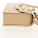 GUCCI Bamboo Hand Bag Leather 2way Beige Gold Auth 148621V-4