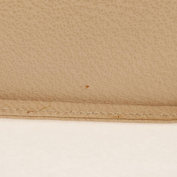 GUCCI Bamboo Hand Bag Leather 2way Beige Gold Auth 148621V