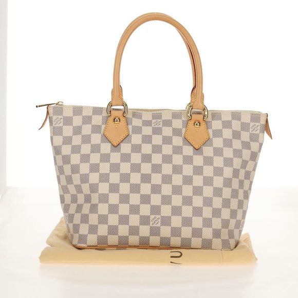 LOUIS VUITTON Damier Azur Saleya PM Tote Bag N51186 LV Auth 148622SAV