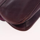 PRADA Chain Pouch Leather Silver Purple Auth 148623V-16