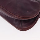 PRADA Chain Pouch Leather Silver Purple Auth 148623V-17