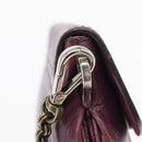 PRADA Chain Pouch Leather Silver Purple Auth 148623V-19