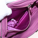 PRADA Chain Pouch Leather Silver Purple Auth 148623V-24