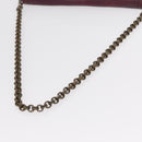 PRADA Chain Pouch Leather Silver Purple Auth 148623V-7