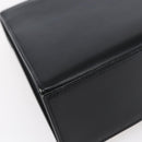 SAINT LAURENT Hand Bag Leather Black Gold Auth 148624V-13