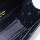 SAINT LAURENT Hand Bag Leather Black Gold Auth 148624V-18