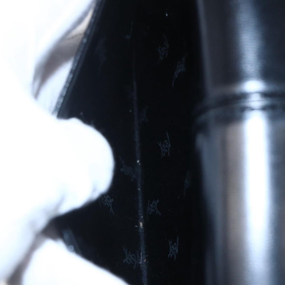 SAINT LAURENT Hand Bag Leather Black Gold Auth 148624V