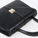 SAINT LAURENT Hand Bag Leather Black Gold Auth 148624V-6