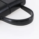 SAINT LAURENT Hand Bag Leather Black Gold Auth 148624V-7