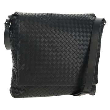 BOTTEGA VENETA INTRECCIATO Shoulder Bag Leather Black Auth 148626SAM