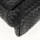 BOTTEGA VENETA INTRECCIATO Shoulder Bag Leather Black Auth 148626SAM-9