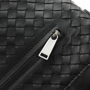 BOTTEGA VENETA INTRECCIATO Shoulder Bag Leather Black Auth 148626SAM-19