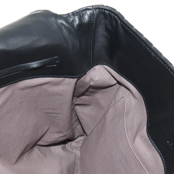 BOTTEGA VENETA INTRECCIATO Shoulder Bag Leather Black Auth 148626SAM