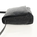 BOTTEGA VENETA INTRECCIATO Shoulder Bag Leather Black Auth 148626SAM-3