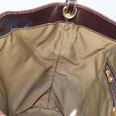 FENDI Zucca Canvas Hand Bag Black Brown Auth 148627-19