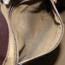 FENDI Zucca Canvas Hand Bag Black Brown Auth 148627-21