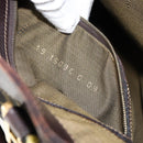 FENDI Zucca Canvas Hand Bag Black Brown Auth 148627-22