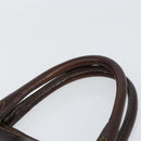 FENDI Zucca Canvas Hand Bag Black Brown Auth 148627-8