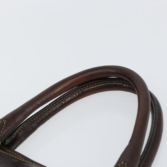 FENDI Zucca Canvas Hand Bag Black Brown Auth 148627