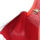 Salvatore Ferragamo Chain Shoulder Bag Leather Red Gold Auth 148629V-21